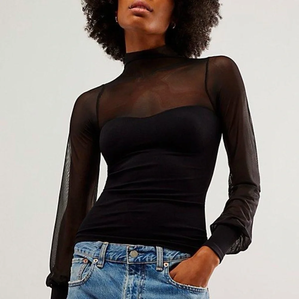 Free People Light Up Layering Top | black / size small - Picture 1 of 3